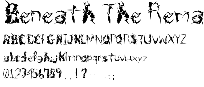 Beneath The Remains font